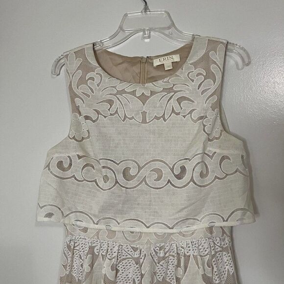 ERIN FETHERSTON ivory lace sleeveless Maxi dress size US 10 - Picture 6 of 8